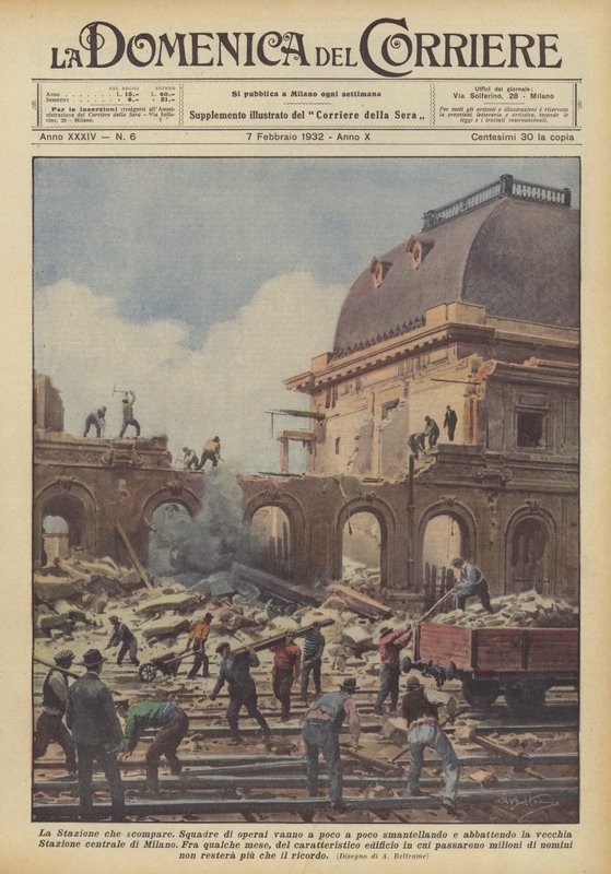 La gare qui disparaît - Achille Beltrame