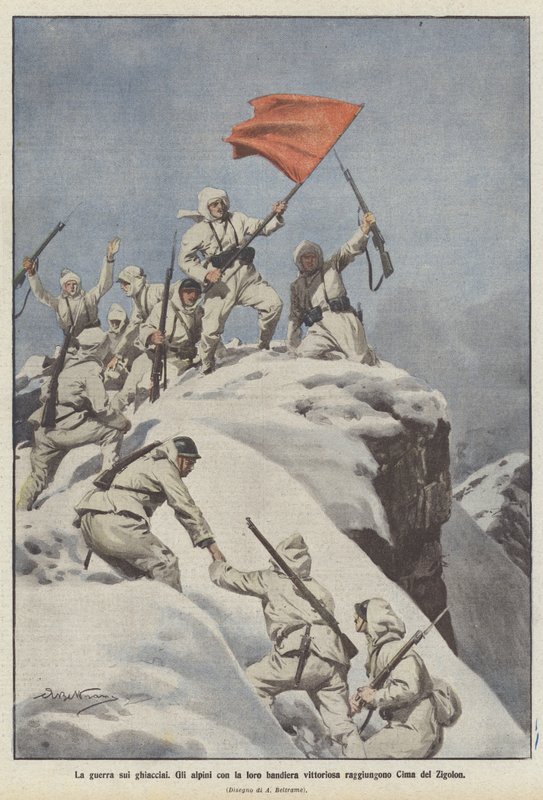 La guerre sur les glaciers - Achille Beltrame