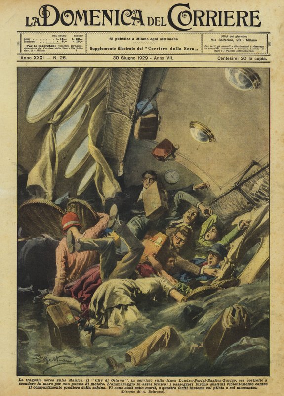 La tragédie aérienne sur la Manche - Achille Beltrame