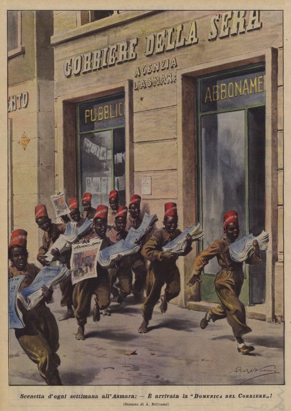 Scène hebdomadaire à Asmara - Achille Beltrame
