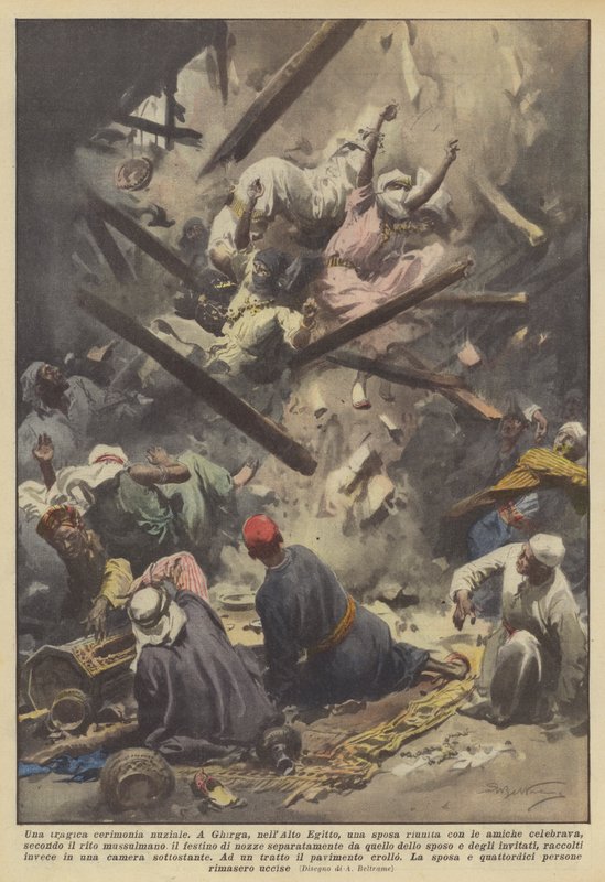 Une cérémonie nuptiale tragique - Achille Beltrame