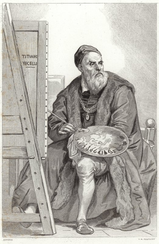 Portrait de Titien - Achille Devéria