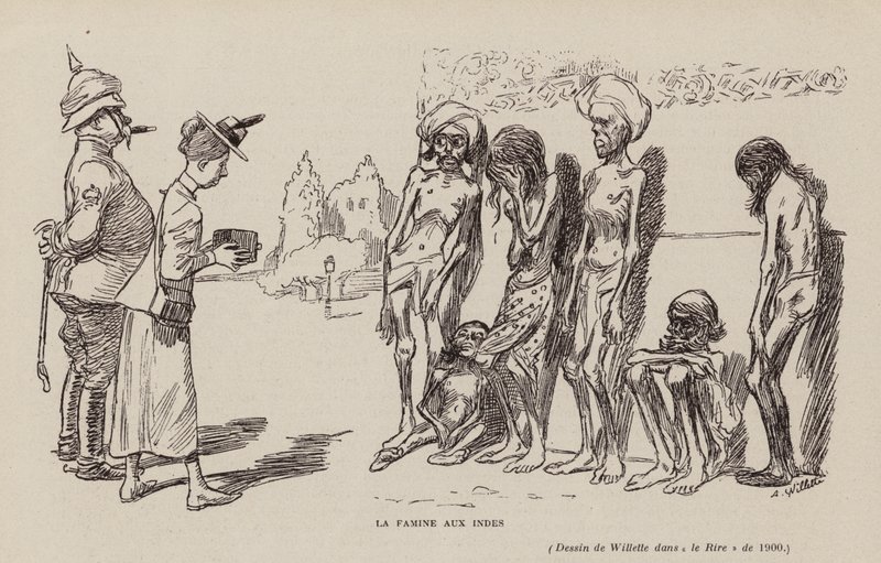 Famine en Inde - Adolphe Leon Willette