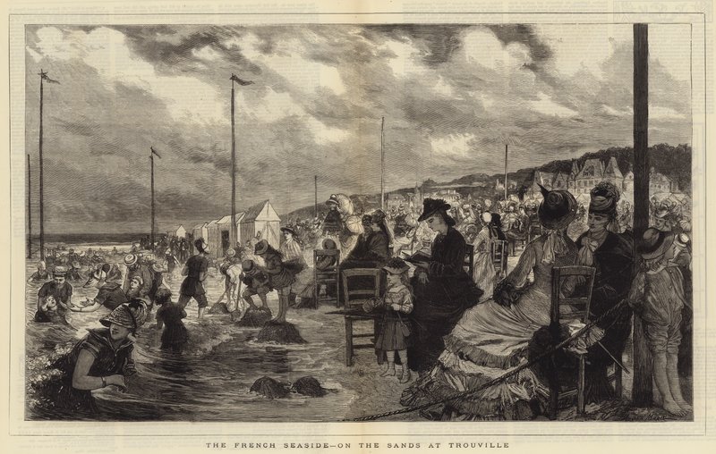La côte française, sur les sables de Trouville - Adrien Emmanuel Marie
