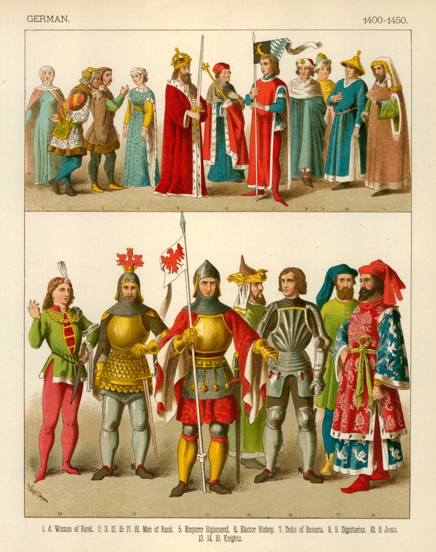 Costume allemand 1400-1450 - Albert Kretschmer