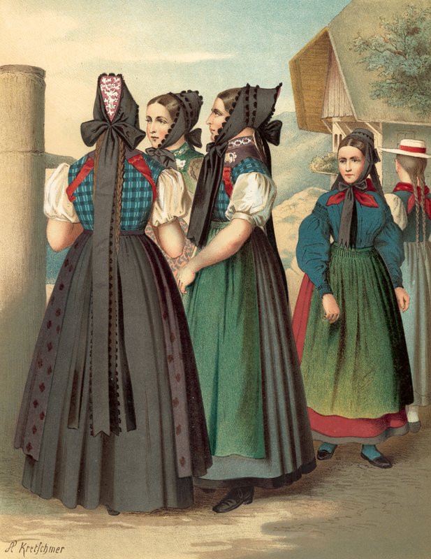 Costume allemand, Baden, Simonswald-Waldkirch-Donaueschingen - Albert Kretschmer