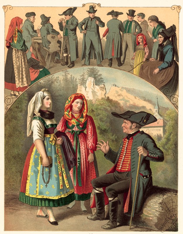 Costume allemand, Bayern Frankische-Schweiz - Albert Kretschmer