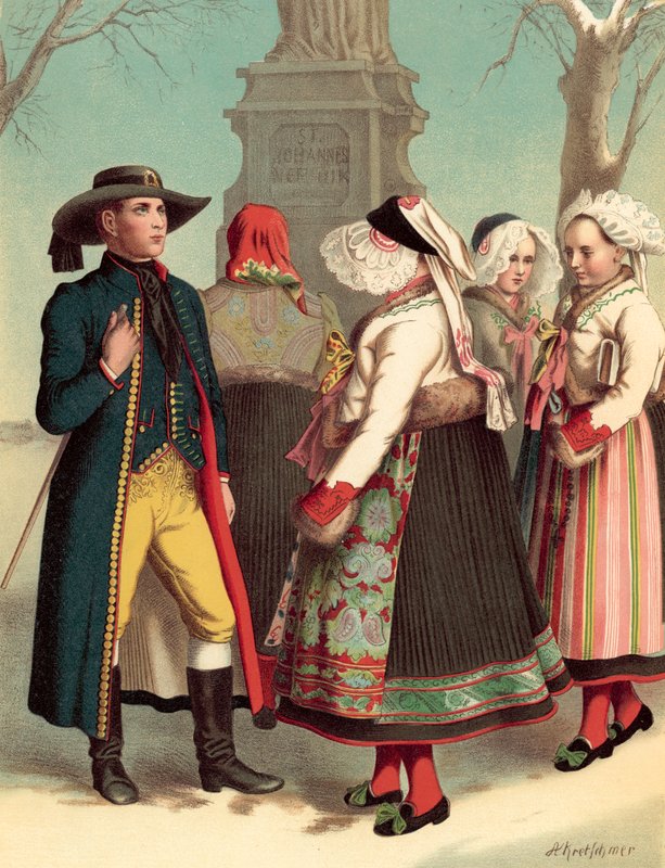 Costume allemand, Bohmen, Kreis Pilsen - Albert Kretschmer
