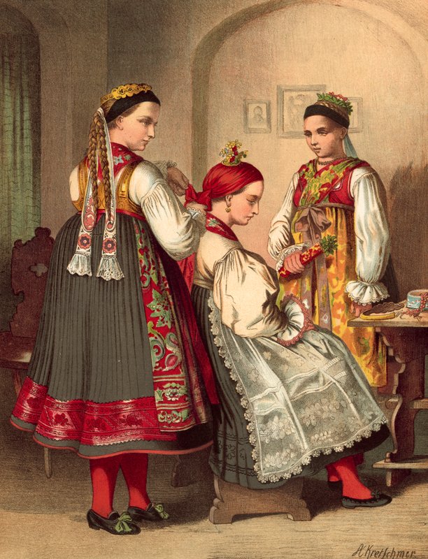 Costume allemand, Bohmen kreis Pilsen - Albert Kretschmer