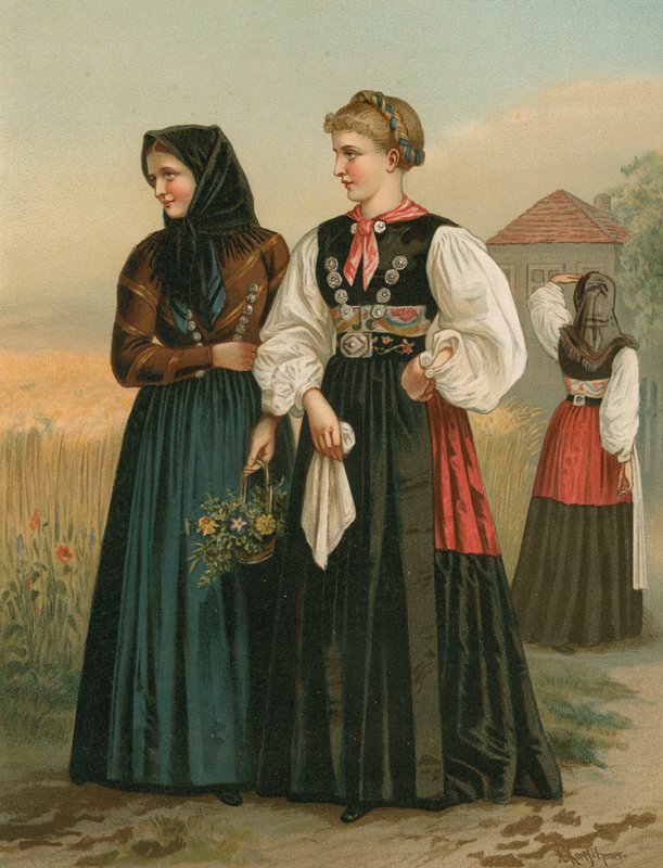 Costume allemand, Holstein, Probstei - Albert Kretschmer