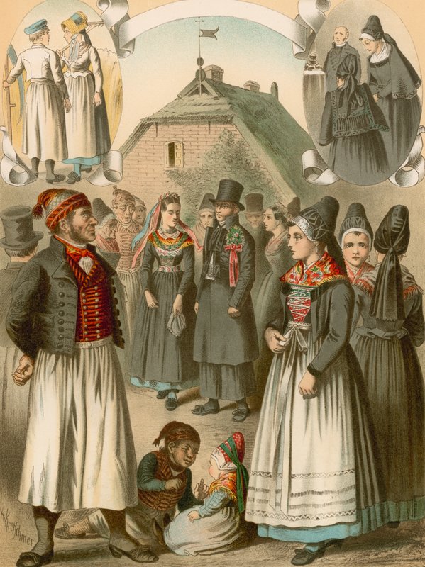 Costume allemand, Rügen, Monchgut - Albert Kretschmer