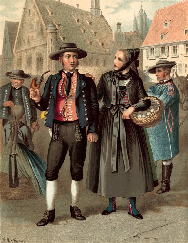 Costume allemand, Wurtemberg Ulm - Albert Kretschmer