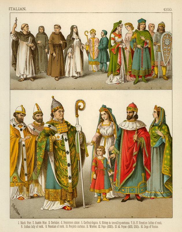 Costume italien 1200 - Albert Kretschmer