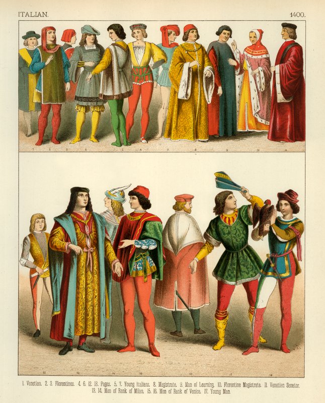 Costume italien 1400 - Albert Kretschmer