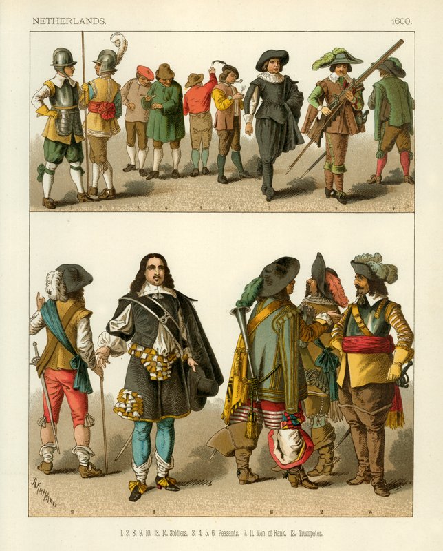 Costumes des Pays-Bas 1600 - Albert Kretschmer