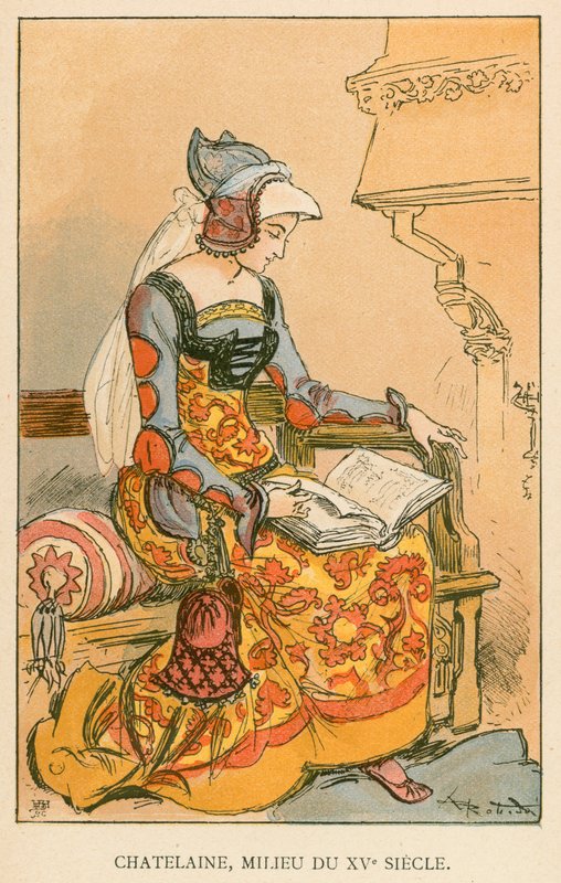 Chatelaine, Milieu du XVe Siècle - Albert Robida