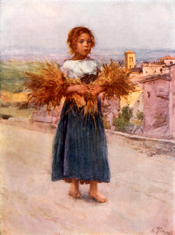 Petite glaneuse dans la campagne - Alberto Pisa