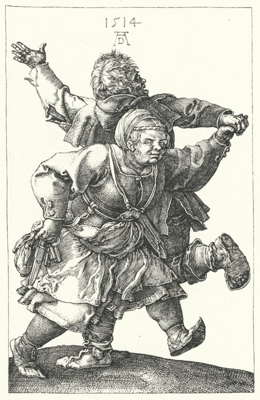 Couple de paysans dansant - Albrecht (after) Durer or Duerer