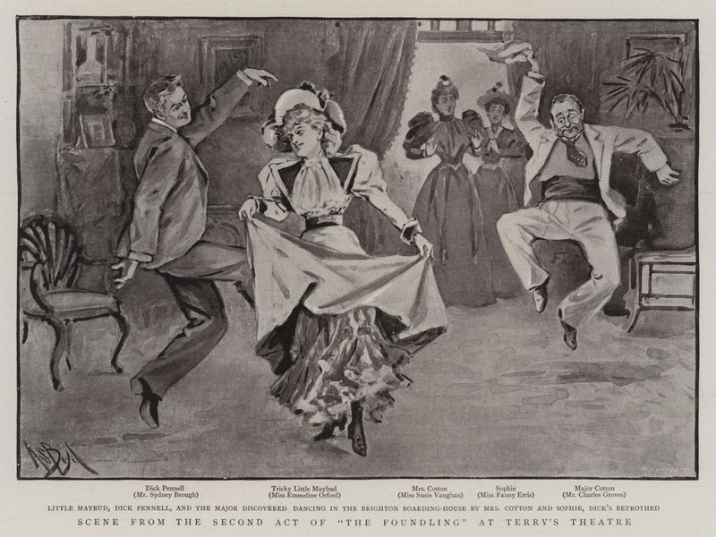 Scène du deuxième acte de The Foundling au Terry