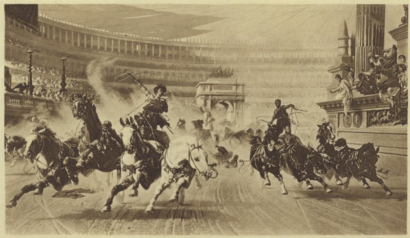 La course de chars (photogravure) - Alexander von Wagner