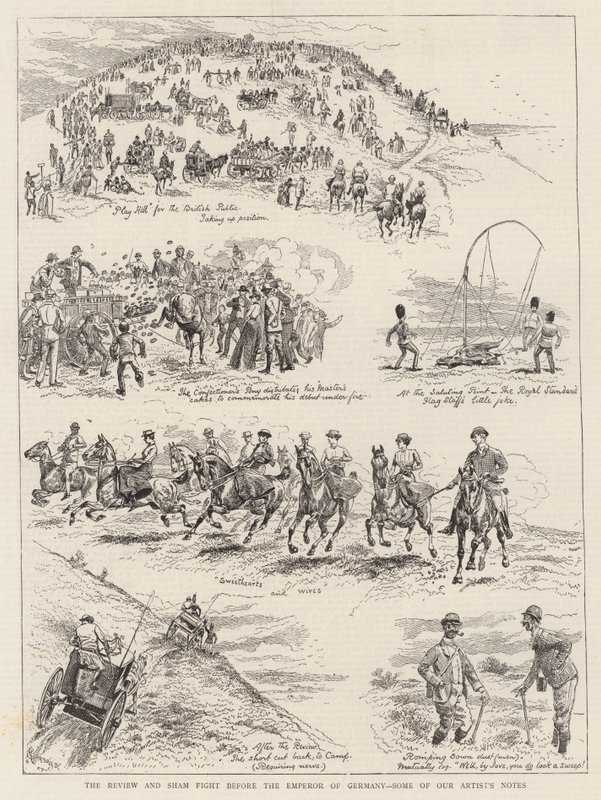 La revue et la fausse bataille devant l
