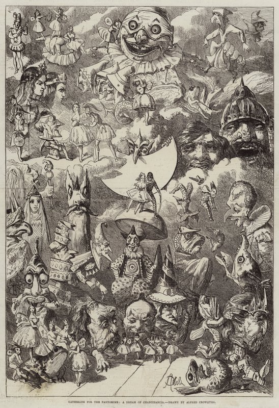 Rassemblement pour la pantomime, un rêve de Chancifancia - Alfred Crowquill