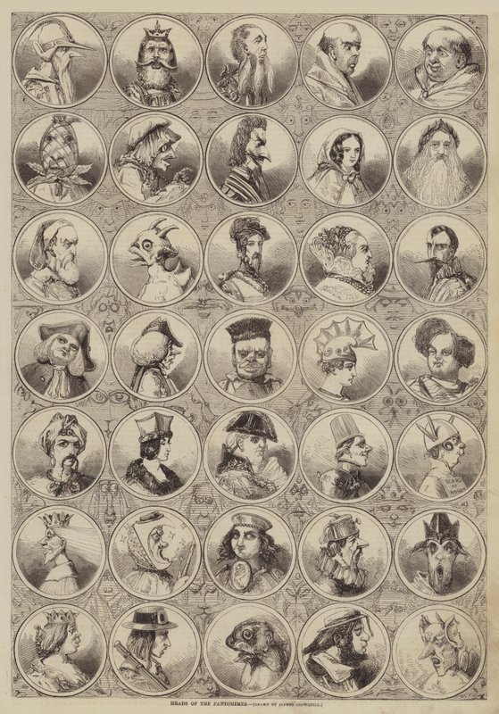 Têtes des pantomimes - Alfred Crowquill