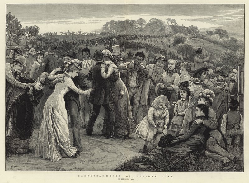 Hampstead Heath en période de vacances - Alfred Edward Emslie