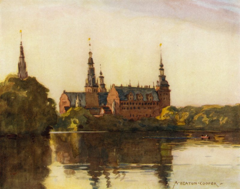 Danemark : Château de Frederiksborg - Alfred Heaton Cooper