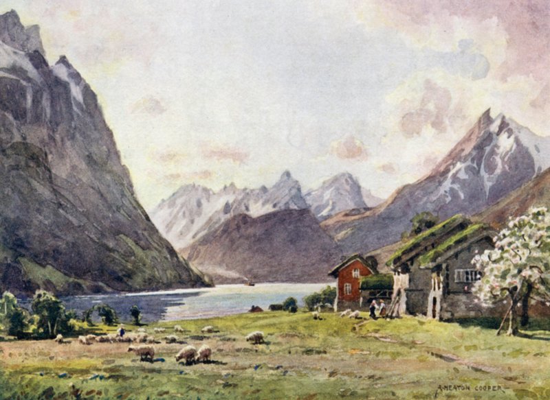 Hjorundfjord, Oie - Alfred Heaton Cooper