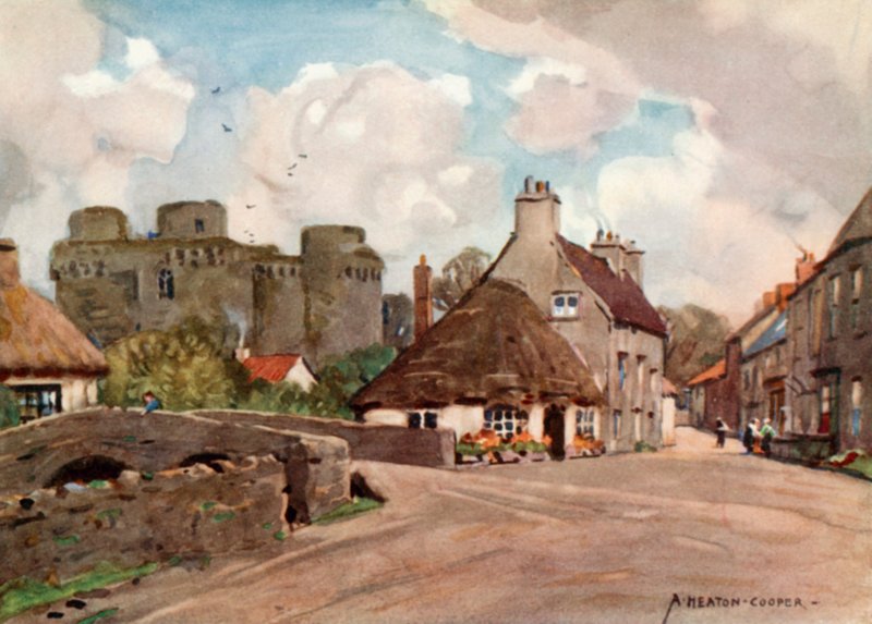 Village et château de Nunney - Alfred Heaton Cooper