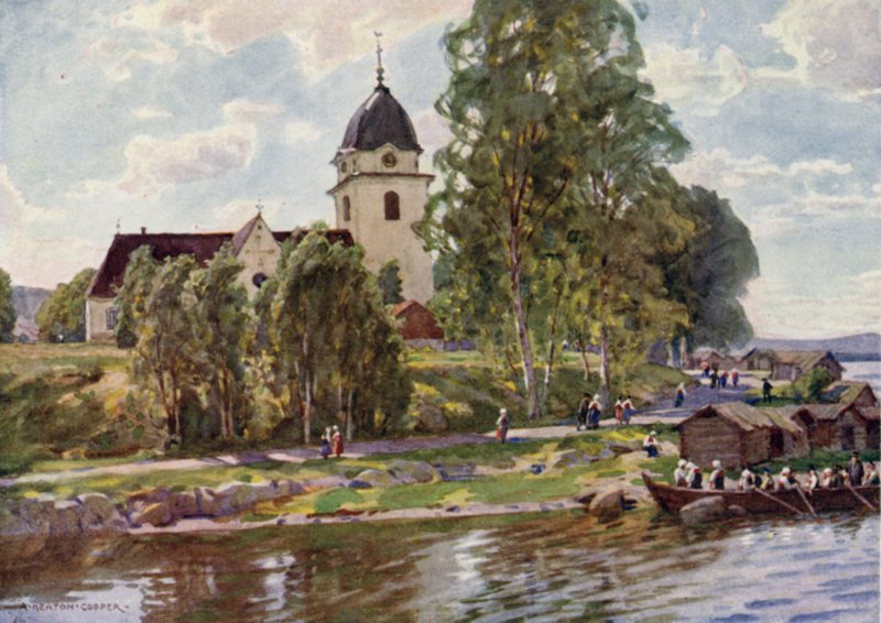 Dimanche à Rättvik, Dalécarlie - Alfred Heaton Cooper