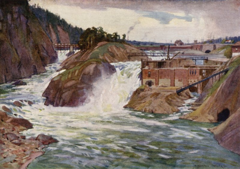 Les chutes de Trollhattan - Alfred Heaton Cooper