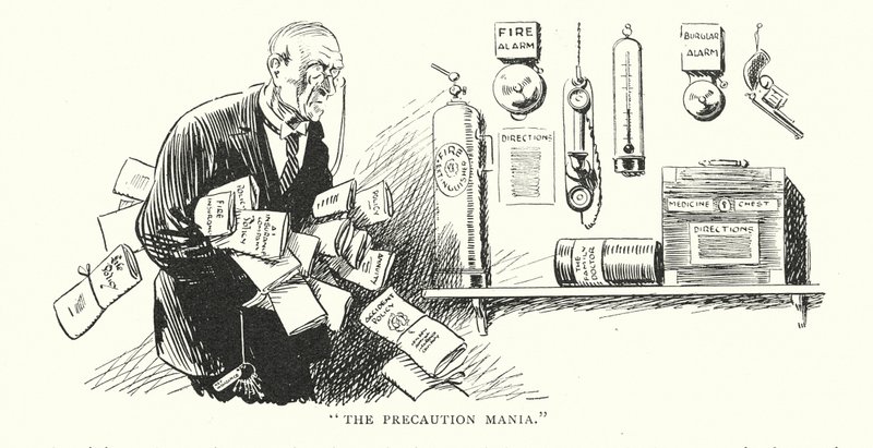 Manie de précaution - Alfred Leete