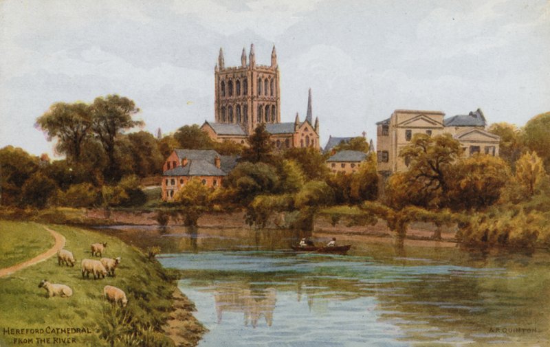 Cathédrale de Hereford, depuis la rivière - Alfred Robert Quinton