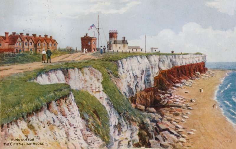 Hunstanton, les falaises et le phare - Alfred Robert Quinton