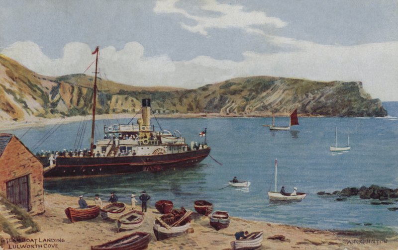 Débarcadère de bateau à vapeur, Lulworth Cove - Alfred Robert Quinton