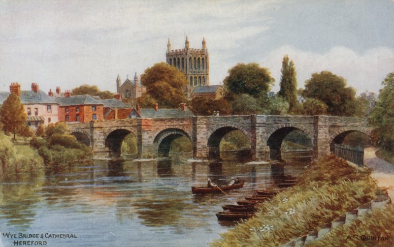 Pont de Wye et cathédrale, Hereford - Alfred Robert Quinton