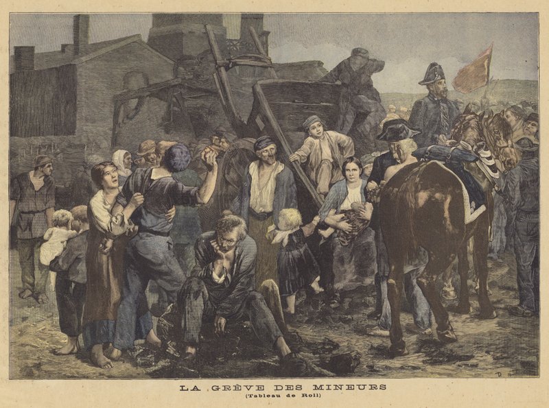 La Grève des mineurs - Alfred Roll