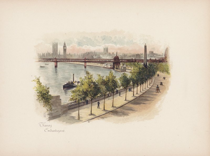 Londres familier : Thames Embankment - Allan F. Barraud
