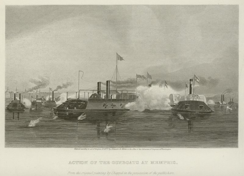 Action des canonnières à Memphis, 1862 - Alonzo Chappel