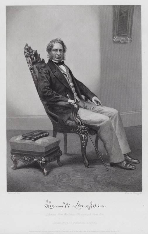 Henry Wadsworth Longfellow (gravure) - Alonzo (after) Chappel