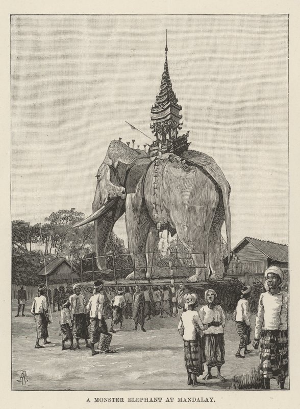 Un Éléphant Monstre à Mandalay - Amedee Forestier