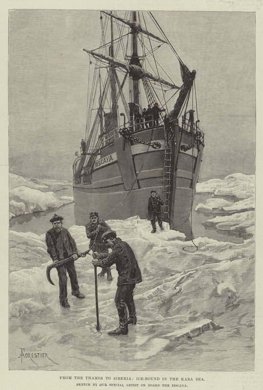 De la Tamise à la Sibérie, pris dans les glaces de la mer de Kara - Amedee Forestier
