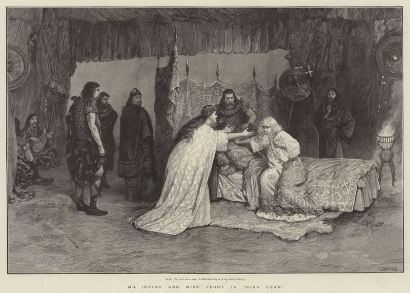 M. Irving et Mlle Terry dans Le Roi Lear - Amedee Forestier