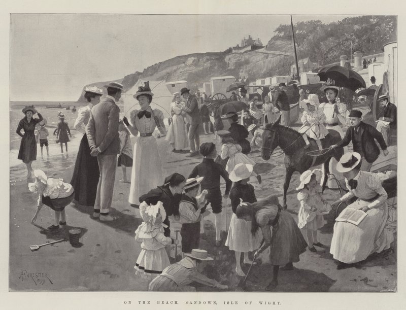 Sur la plage, Sandown, Île de Wight - Amedee Forestier