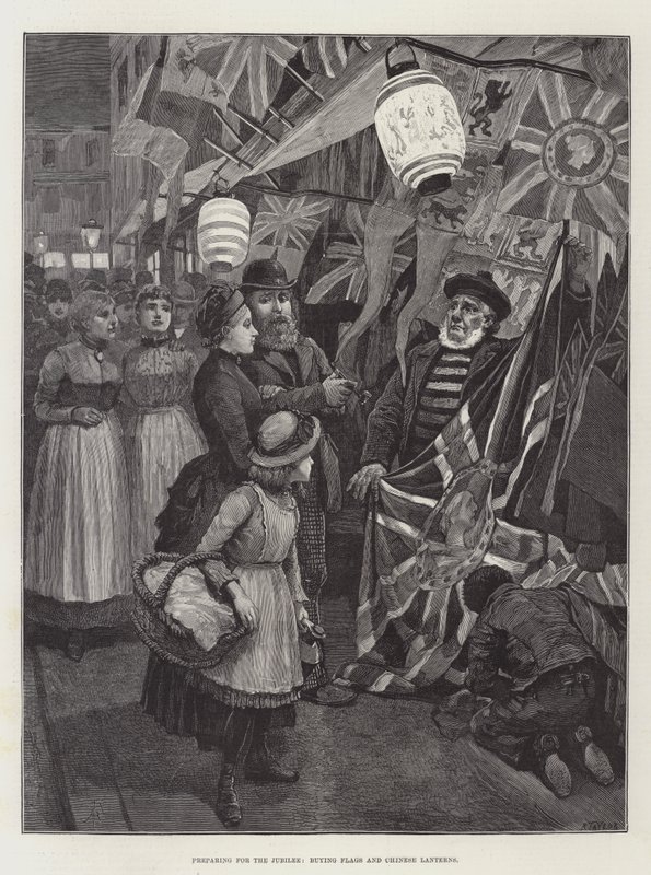 Préparation pour le Jubilé, achat de drapeaux et de lanternes chinoises - Amedee Forestier