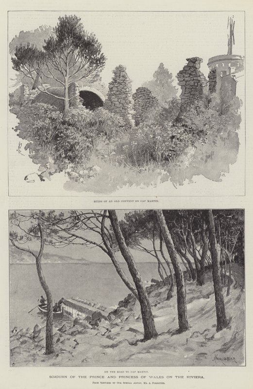 Séjour du prince et de la princesse de Galles sur la Riviera - Amedee Forestier