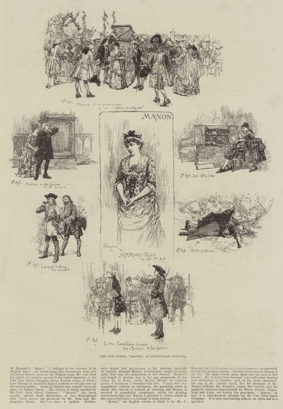 La nouvelle opéra, Manon, au théâtre de Drury-Lane - Amedee Forestier