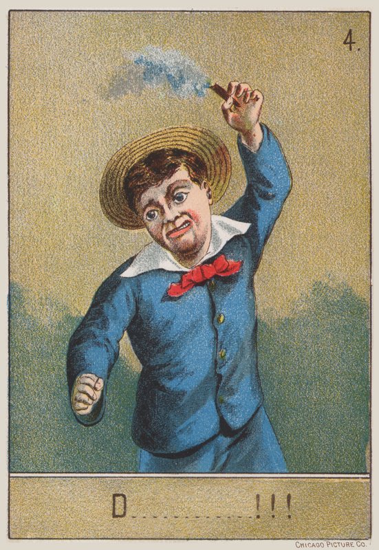 Garçon fumant - American School